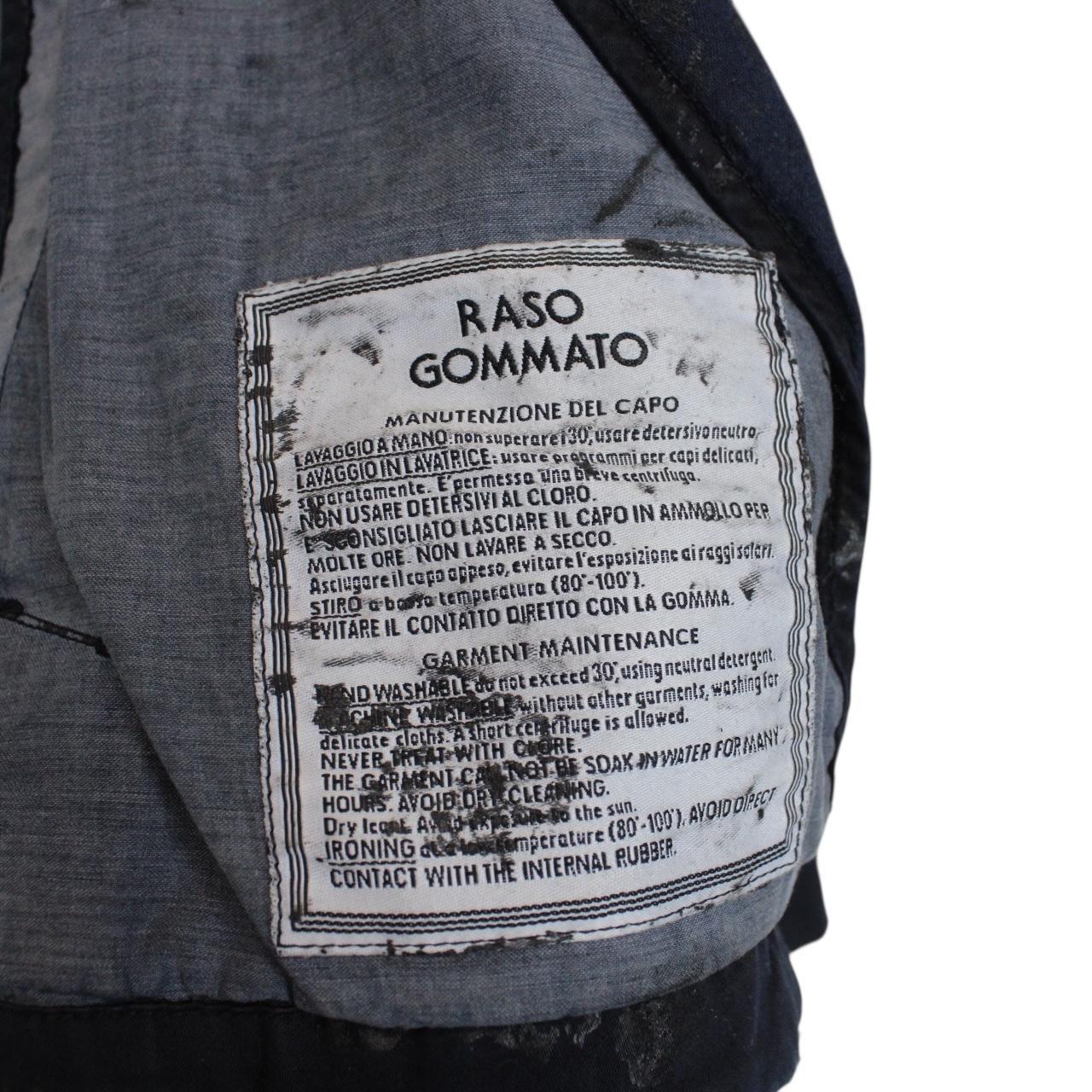 Vintage Stone Island SS 2001 Navy Blue Raso Gommato Full Zip Jacket
