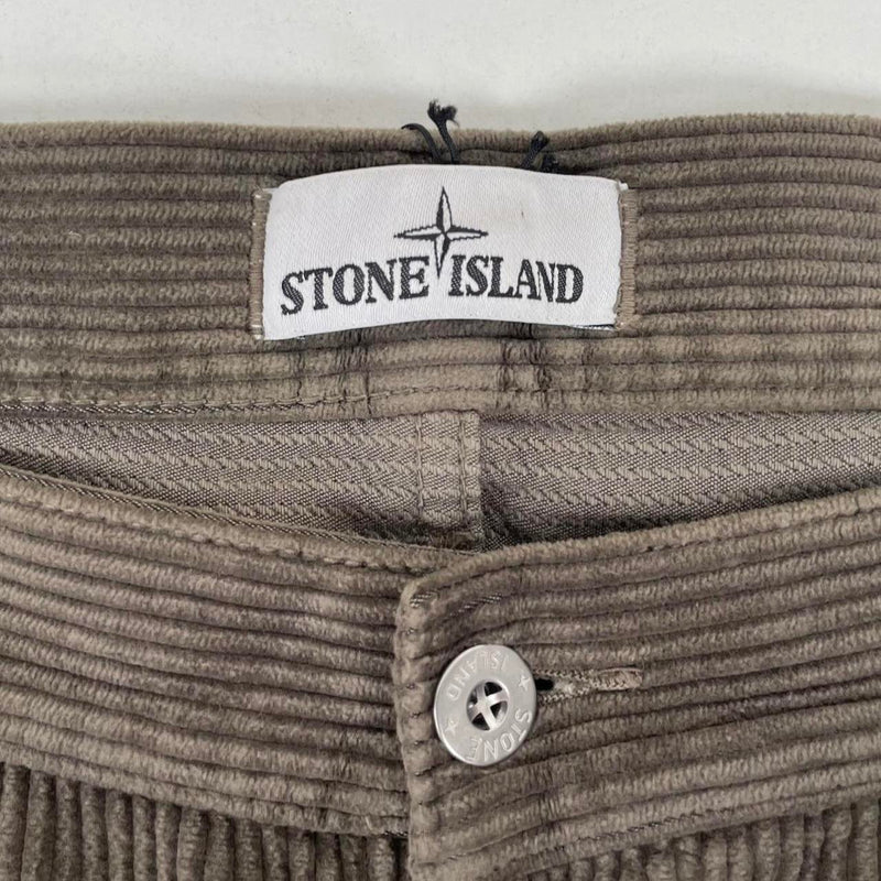 Stone Island AW 2018 Khaki Brown RE-T Fit Cotton Corduroy Trousers