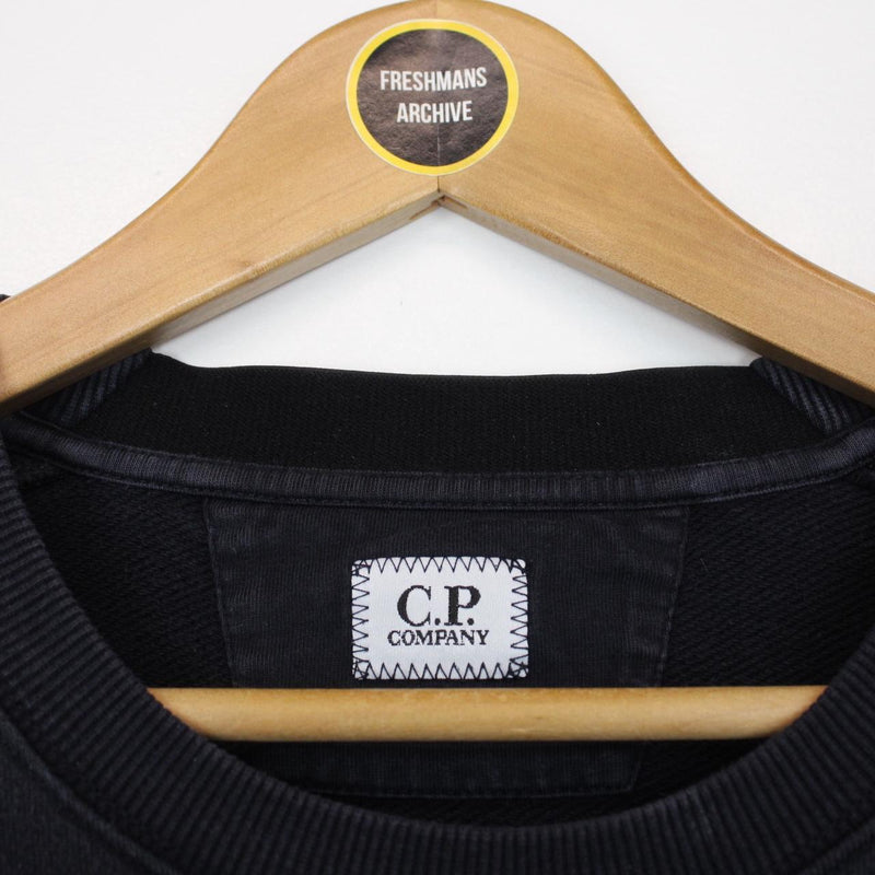 CP Company Navy Blue Goggle Lens Sweatshirt Jumper