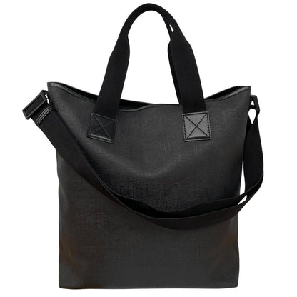 Gucci Black and Pink Coated Canvas Logo Print Large Tote Bag