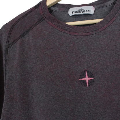 Stone Island Dark Cyclamen Dust Treatment Short Sleeve Cotton T-Shirt