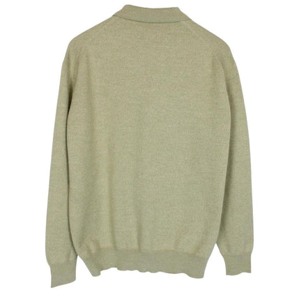 Vintage 90s Burberry Green Merino Wool Blend Knit Jumper