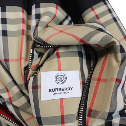 Burberry Shropshire Tan Brown and Red Full Zip Nova Check Reversible Hooded