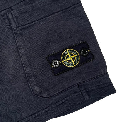 Stone Island SS 2018 Navy Blue Cotton Jogger Shorts