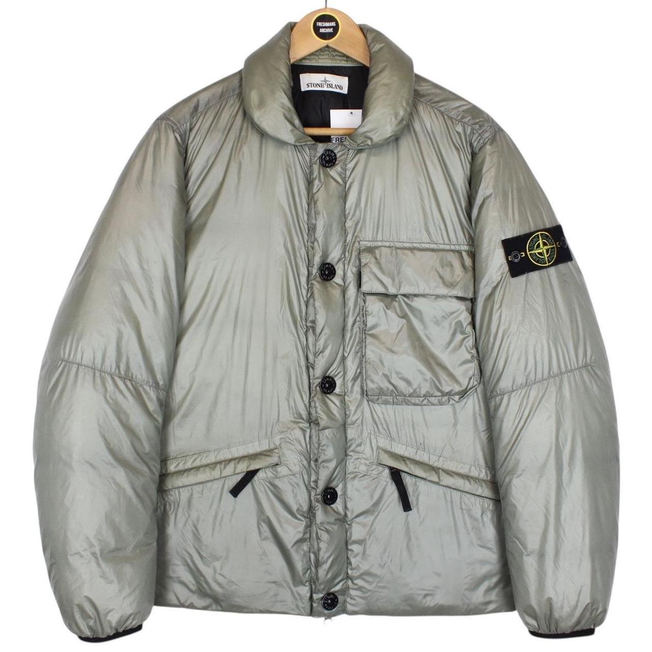 Stone Island AW 2018 Green Full Zip Pertex Quantum Y Down Jacket