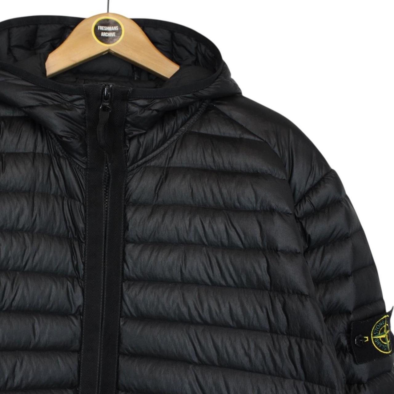 Stone Island AW 2023 Black Loom Woven Chambers R-Nylon Down Jacket