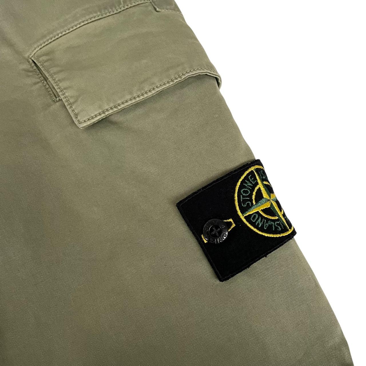 Stone Island Green Skinny Fit Cargo Trousers