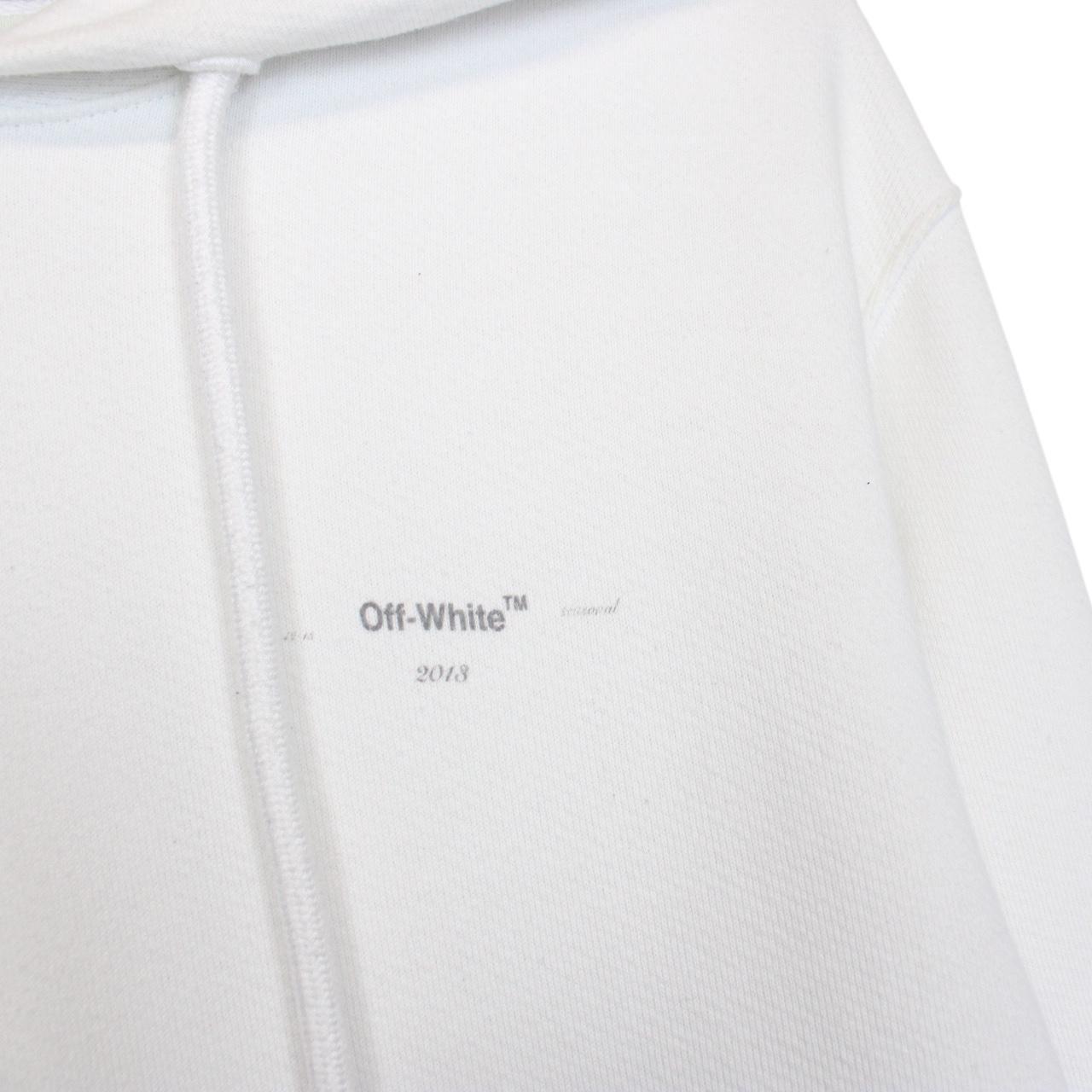 Off White White Arrows Cotton Hoodie Jumper