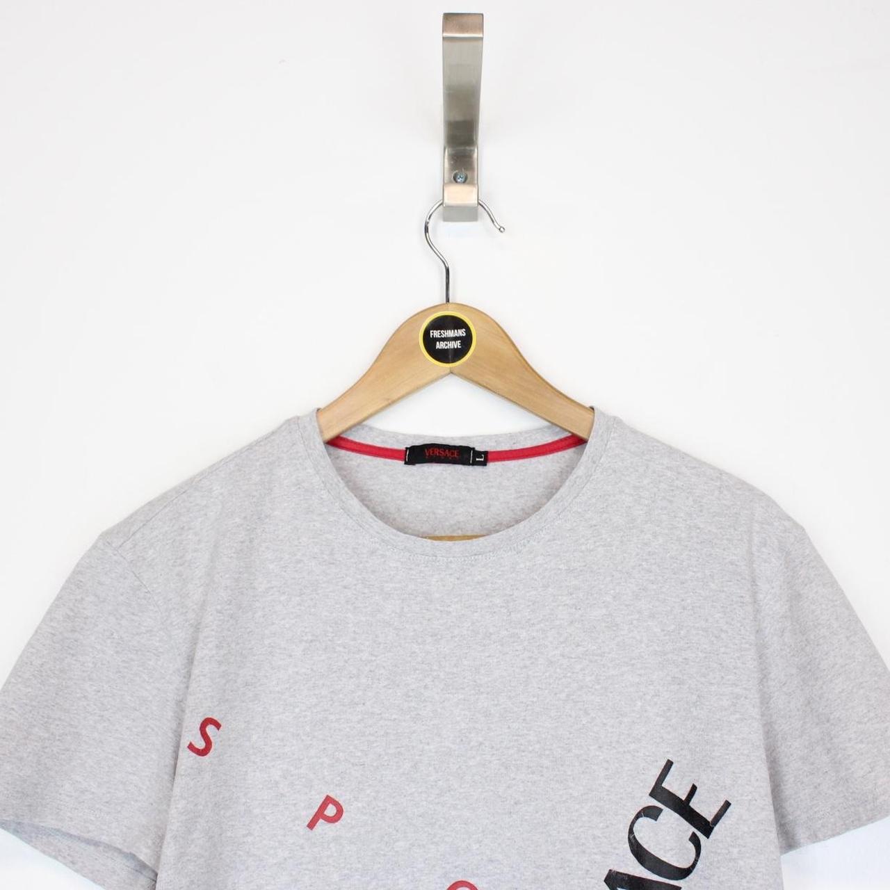 Vintage 90s Versace Sport Grey Short Sleeve Cotton T-Shirt