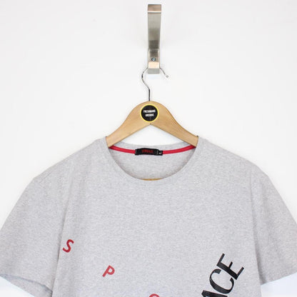 Vintage 90s Versace Sport Grey Short Sleeve Cotton T-Shirt