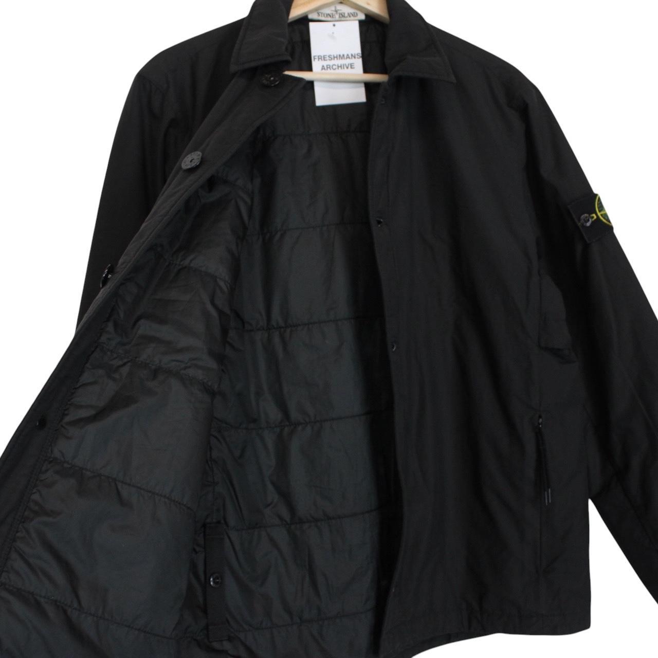 Stone Island AW 2021 Black Primaloft Nylon Coach Jacket