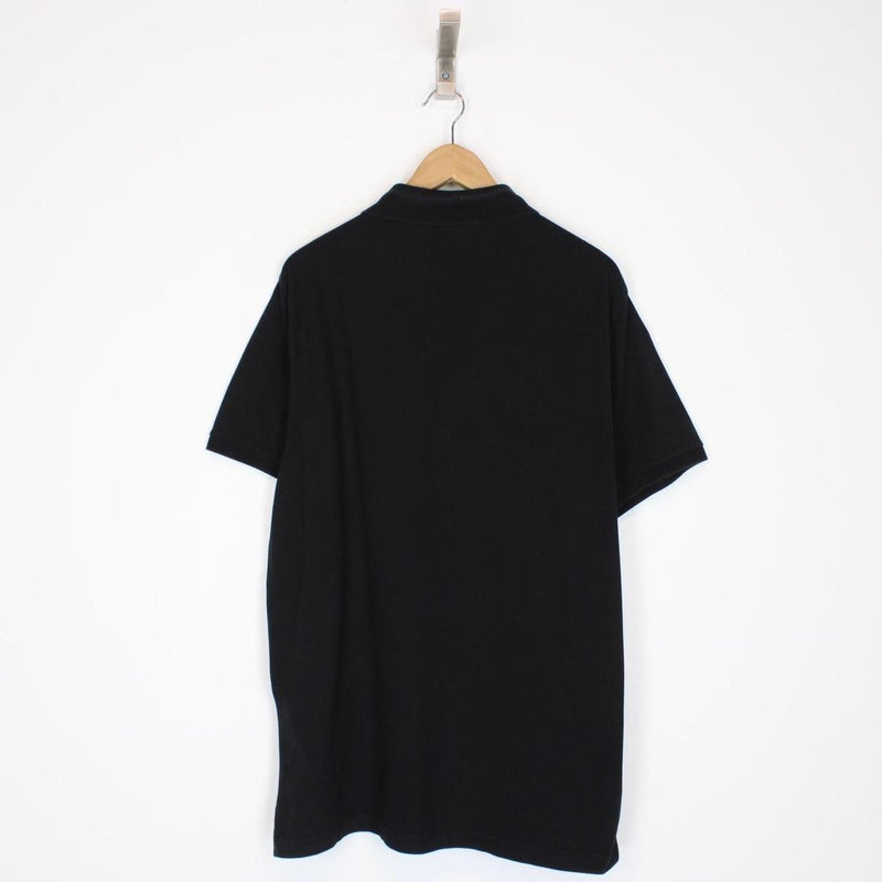 Stone Island AW 2021 Black Short Sleeve Compass Polo Shirt