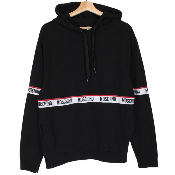 Moschino Underwear Black Tape OTH Logo Arm Hoodie Jumper