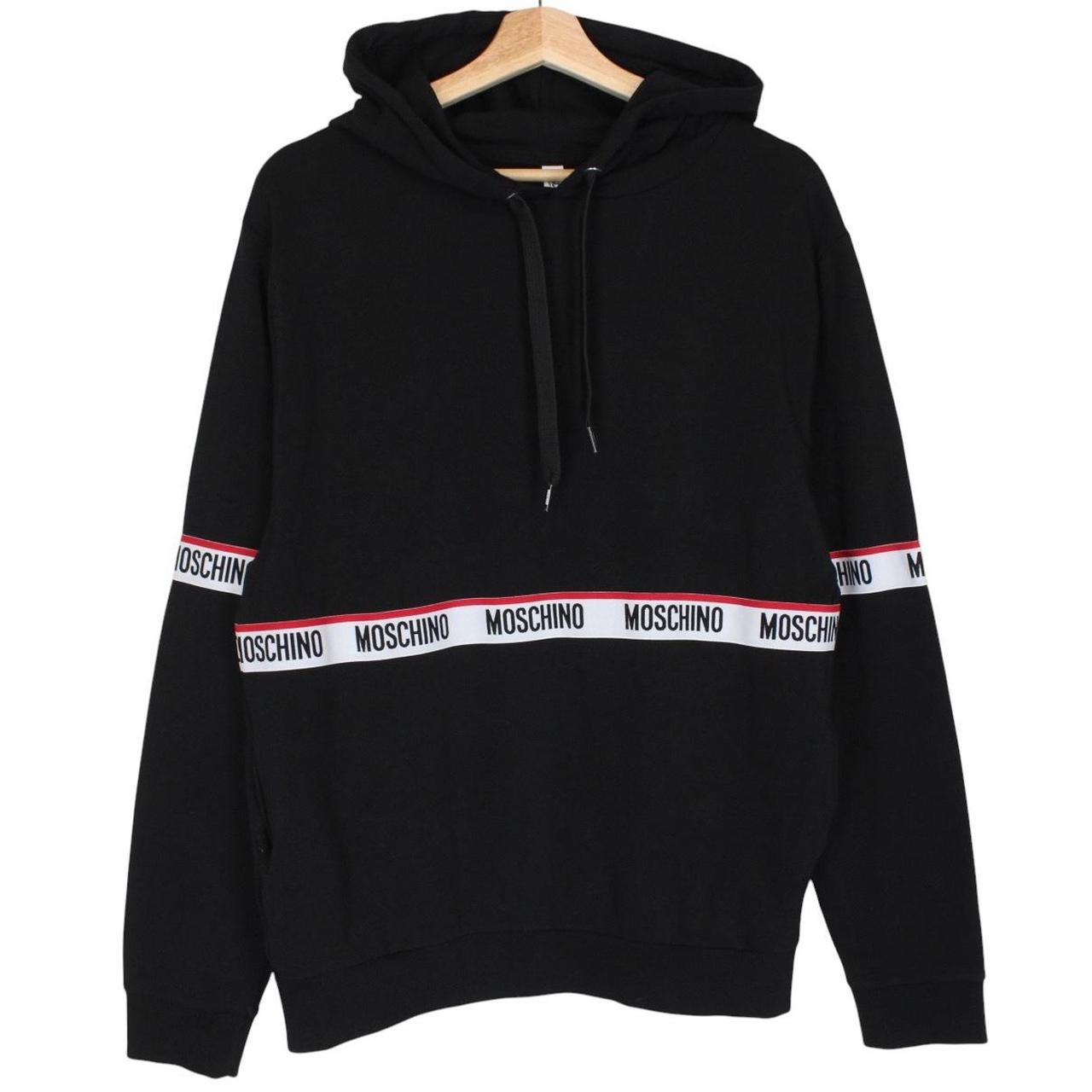 Moschino Underwear Black Tape OTH Logo Arm Hoodie Jumper