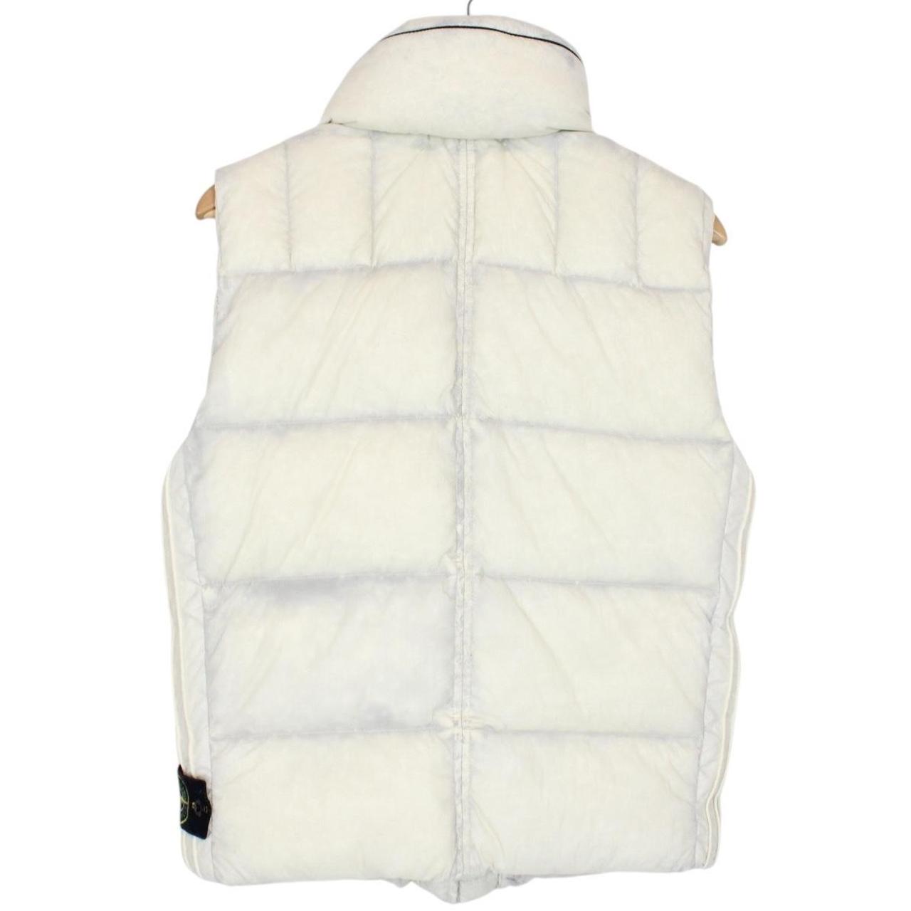 Vintage Stone Island Beige Opaque Nylon Tela Down Gilet / Bodywarmer
