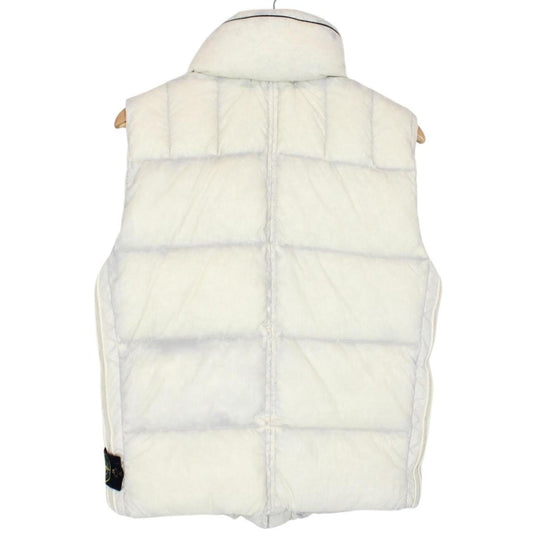 Vintage Stone Island Beige Opaque Nylon Tela Down Gilet / Bodywarmer
