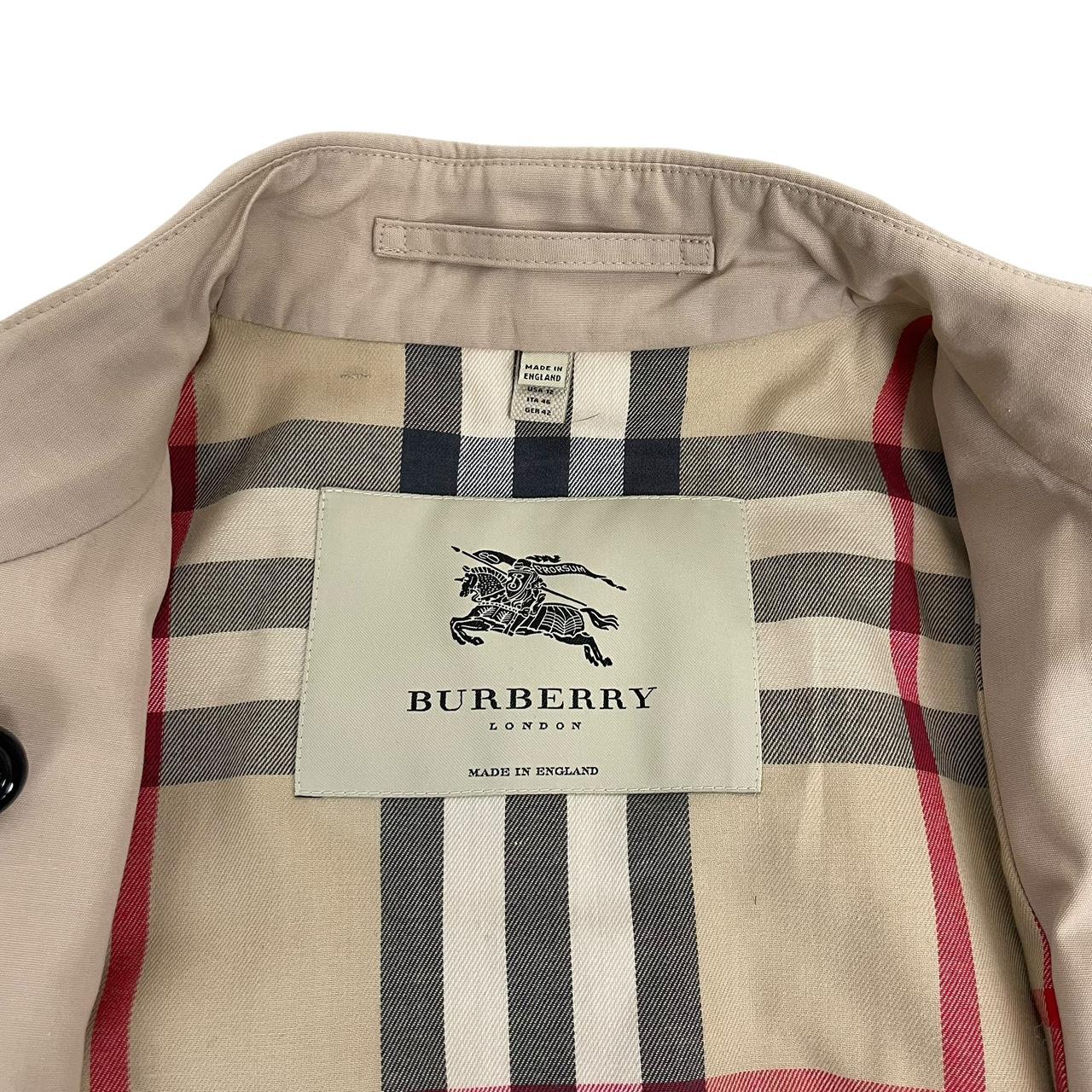 Burberry Beige Nova Check Double Breasted Belted Trench Coat