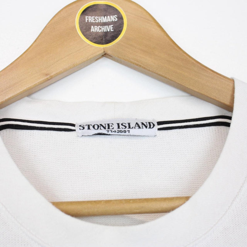 Vintage Stone Island AW 2007 White Cotton Sweatshirt Jumper