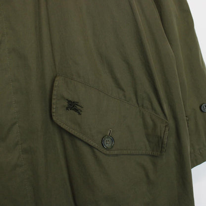 Vintage 90s Burberry Green Nova Check Lined Quilted Coat