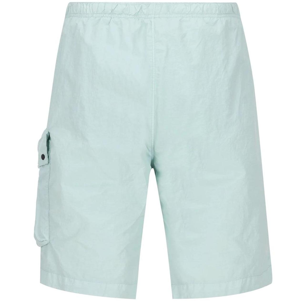CP Company Light Blue Flatt Nylon Lens Pocket Technical Shorts
