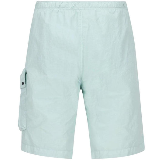 CP Company Light Blue Flatt Nylon Lens Pocket Technical Shorts