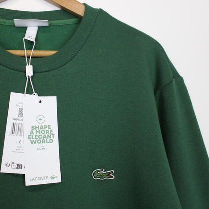 Lacoste Pine Green Fleece Crew Neck Cotton Sweatshirt Jumper