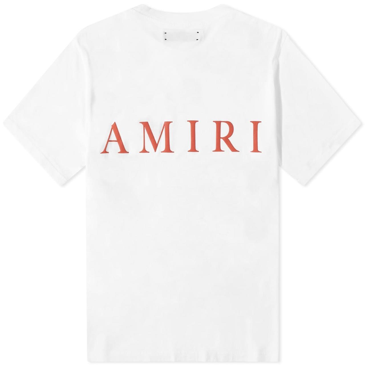 Amiri White and Red Short Sleeve MA Logo Print T-Shirt