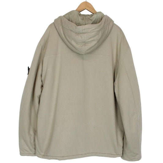 Vintage Stone Island AW 2000 Beige Cotton Quilted Hooded Jacket