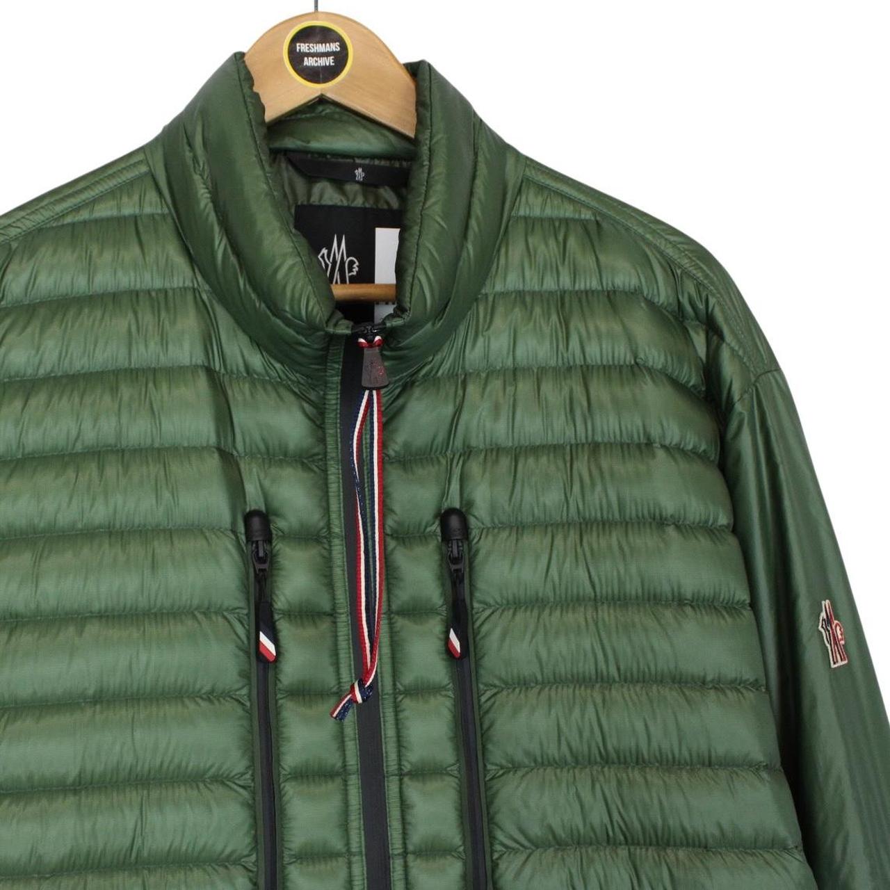 Moncler Grenoble Althaus Green Full Zip Quilted Down Jacket