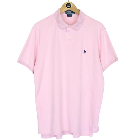 Vintage Polo Ralph Lauren Pink Short Sleeve Cotton Polo Shirt