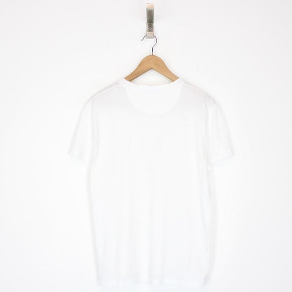 Valentino VLTN Logo Print White and Red Short Sleeve T-Shirt