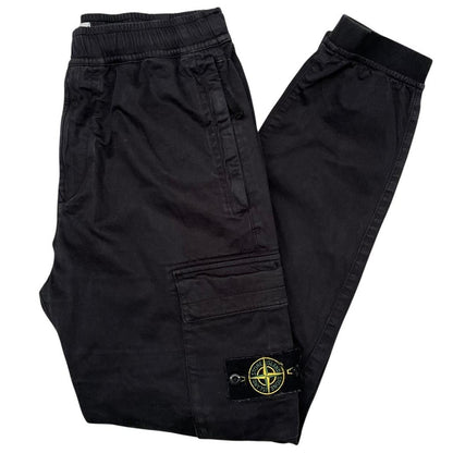 Stone Island AW 2022 Black RE-T Fit Cargo Trousers