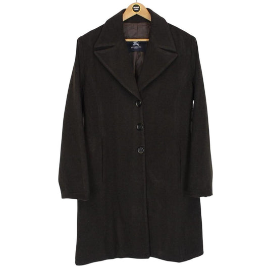 Vintage Burberry London Brown Wool Blend Coat