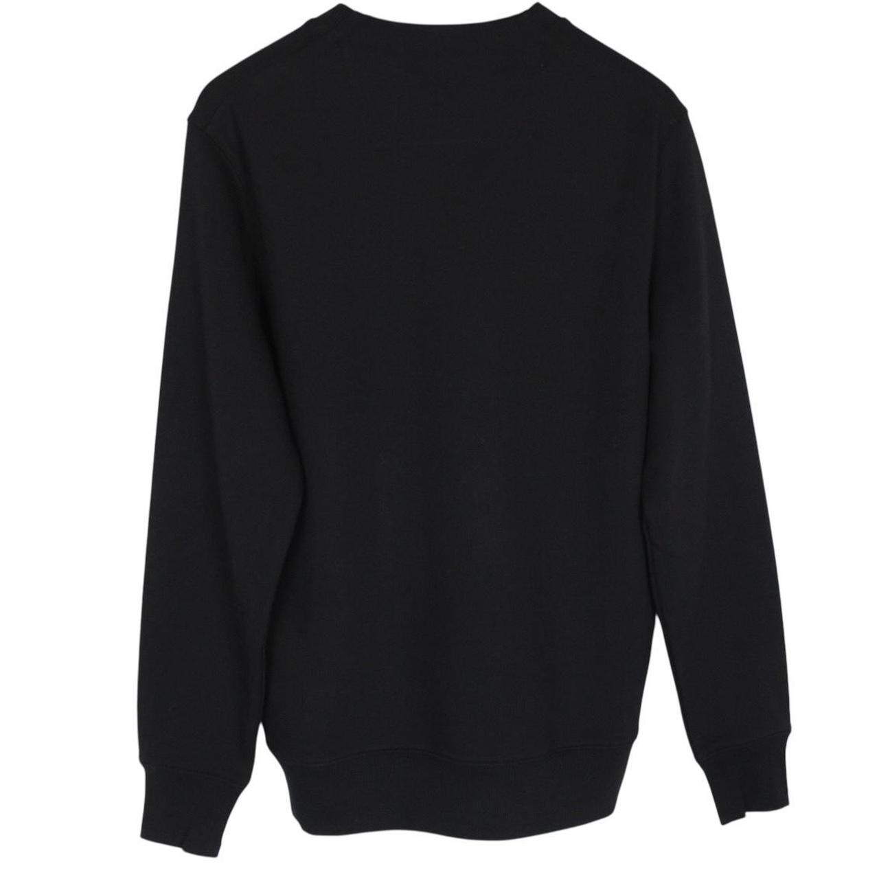 CP Company Black Diagonal Raised Fleece Cotton Logo Sweatshirt