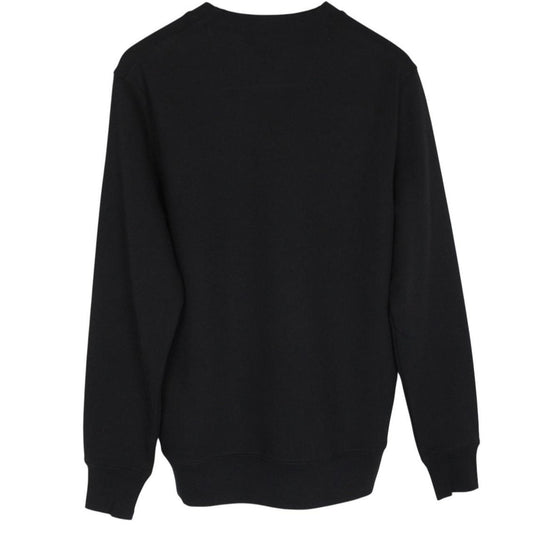 CP Company Black Diagonal Raised Fleece Cotton Logo Sweatshirt