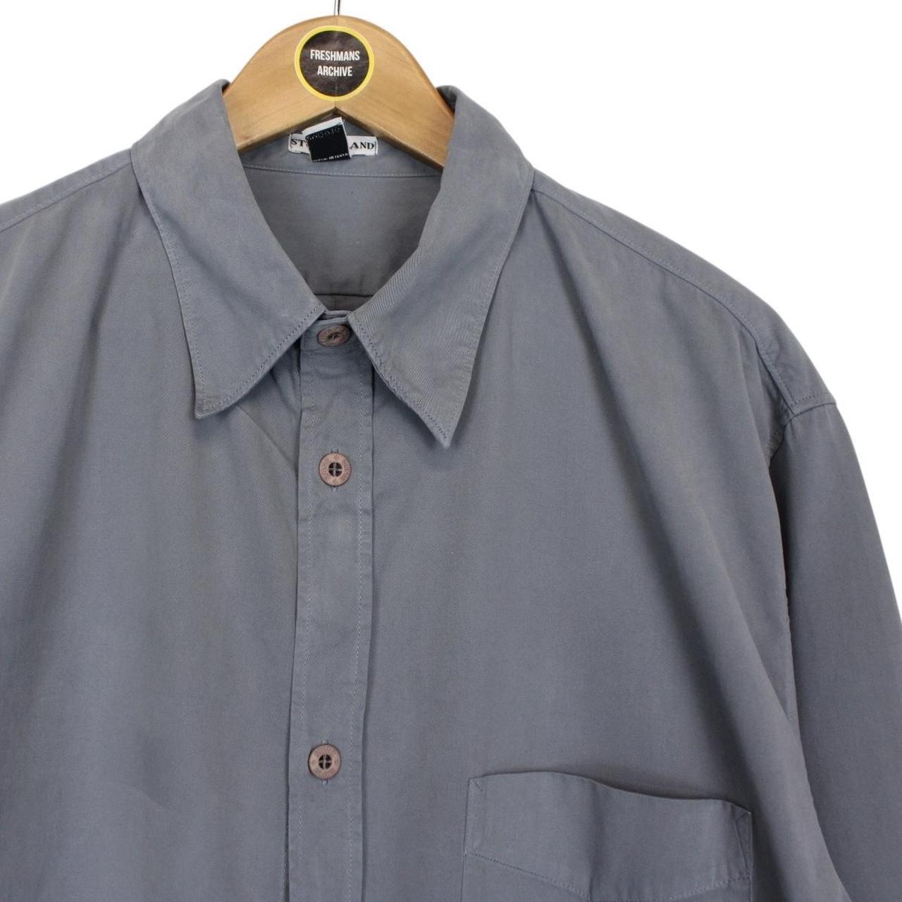 Vintage Stone Island Grey Long Sleeve Cotton Shirt