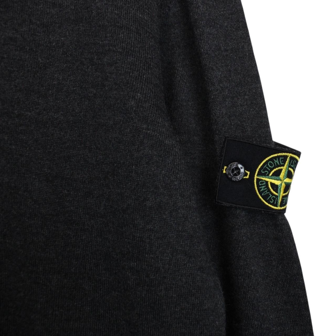 Stone Island AW 2018 Dark Grey Wool Knit Jumper