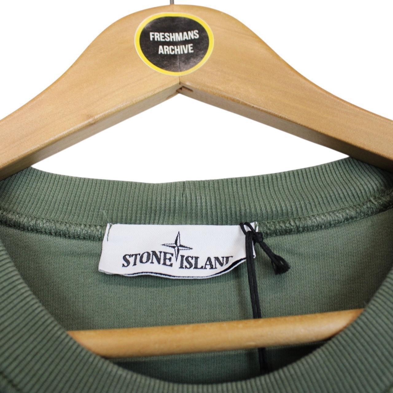 Stone Island AW 2021 Green Cotton Sweatshirt Jumper