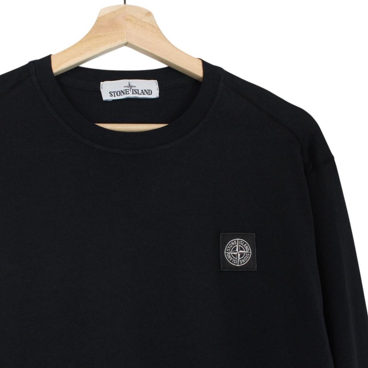 Stone Island SS 2017 Black Long Sleeve Compass T-Shirt