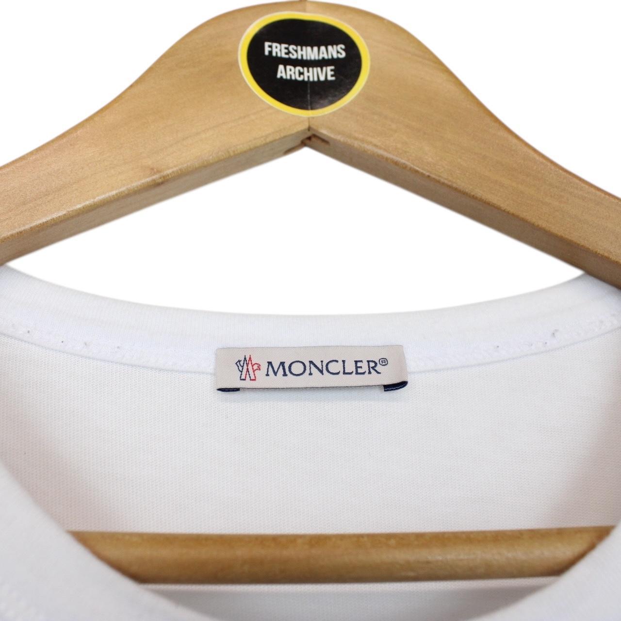 Moncler Maglia White Embossed Logo Short Sleeve T-Shirt