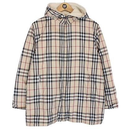 Vintage 90s Burberry Beige and Cream Nova Check Reversible Wool Jacket