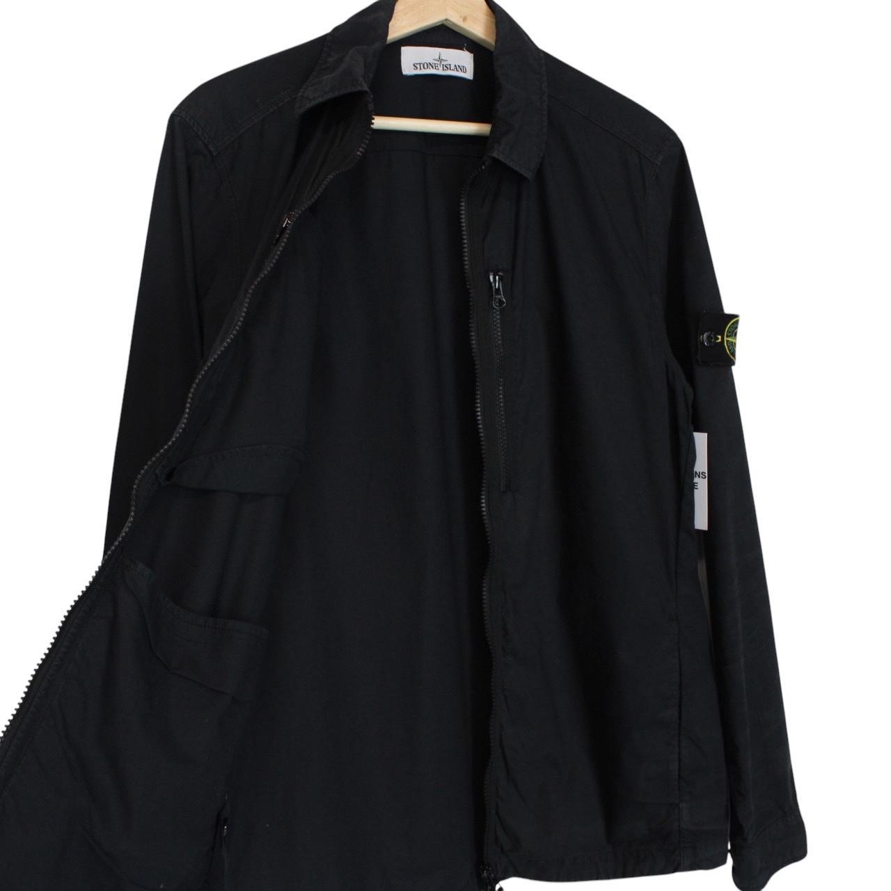 Stone Island SS 2017 Navy Blue Full Zip Cotton Overshirt Jacket
