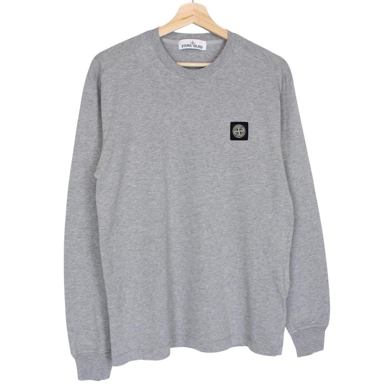 Stone Island AW 2019 Grey Long Sleeve Compass T-Shirt