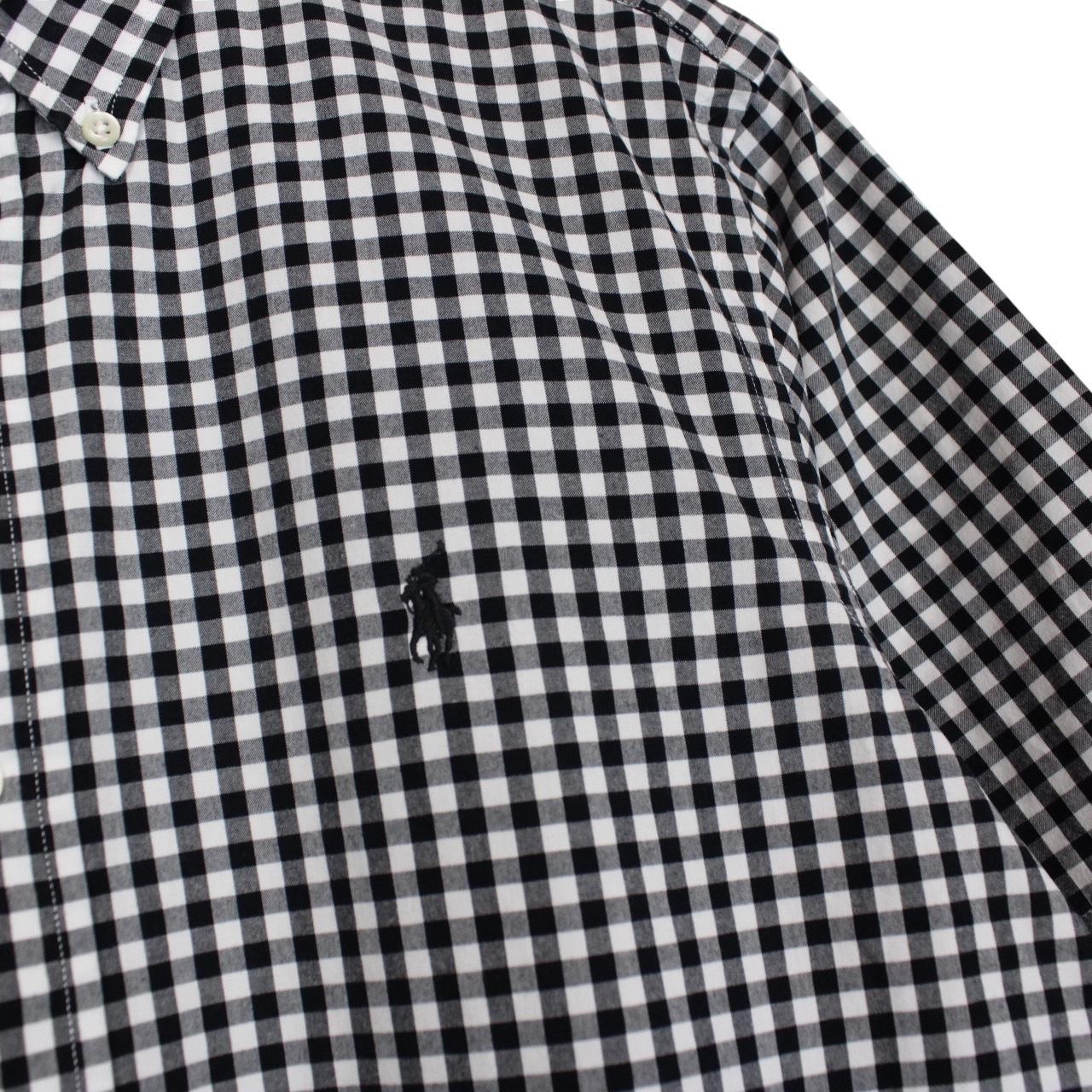 Polo Ralph Lauren Black and White Gingham Check Short Sleeve Cotton Shirt