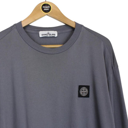 Stone Island SS 2021 Grey Long Sleeve Compass T-Shirt