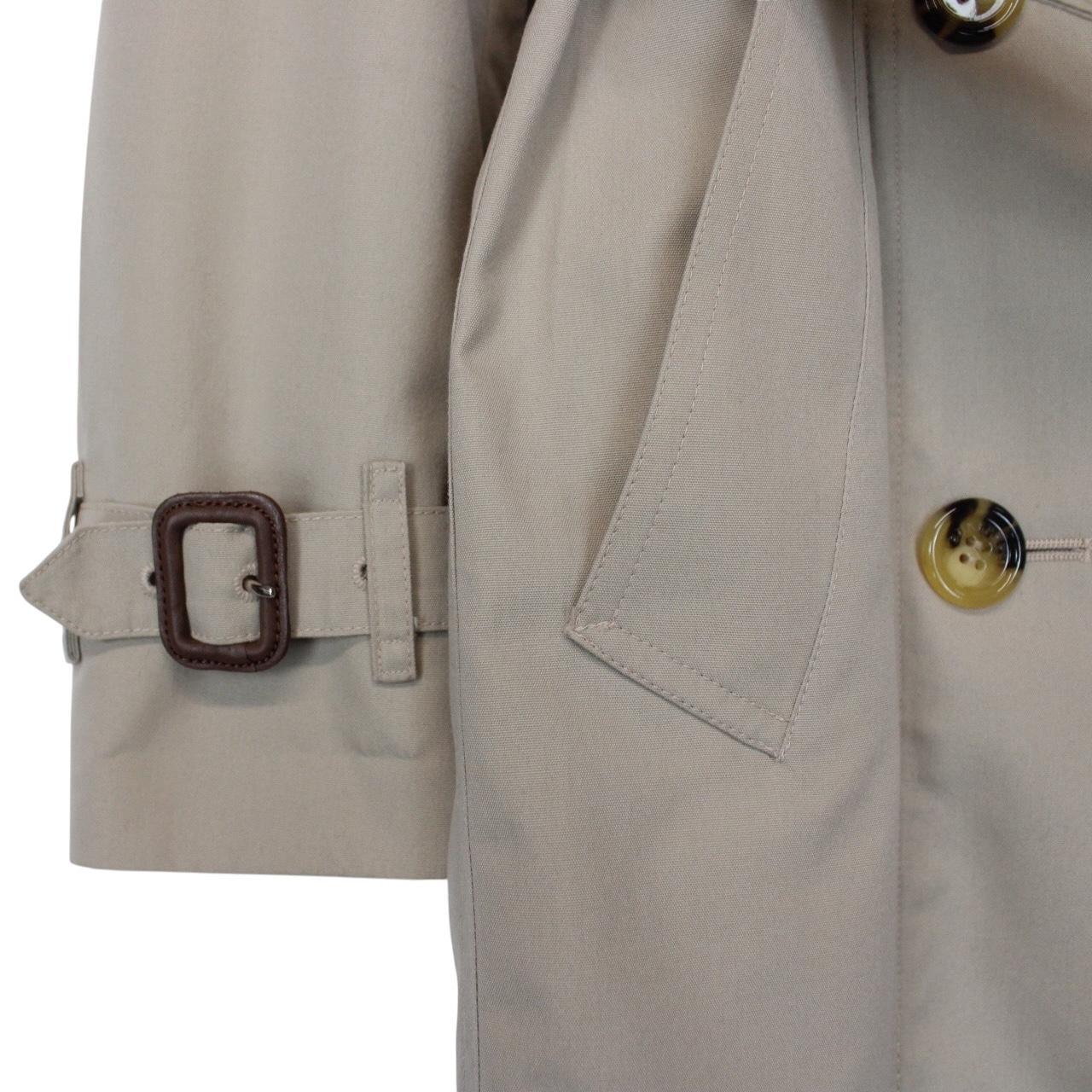 Burberry London Beige Nova Check Double Breasted Belted Trench Coat