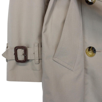 Burberry London Beige Nova Check Double Breasted Belted Trench Coat
