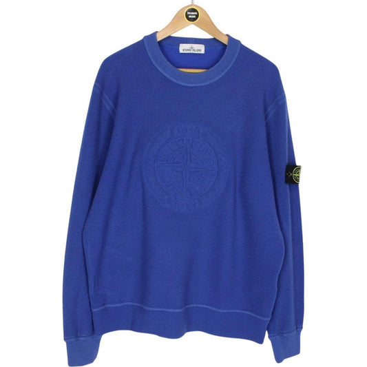 Stone Island AW 2014 Blue Wool Blend Knit Jumper