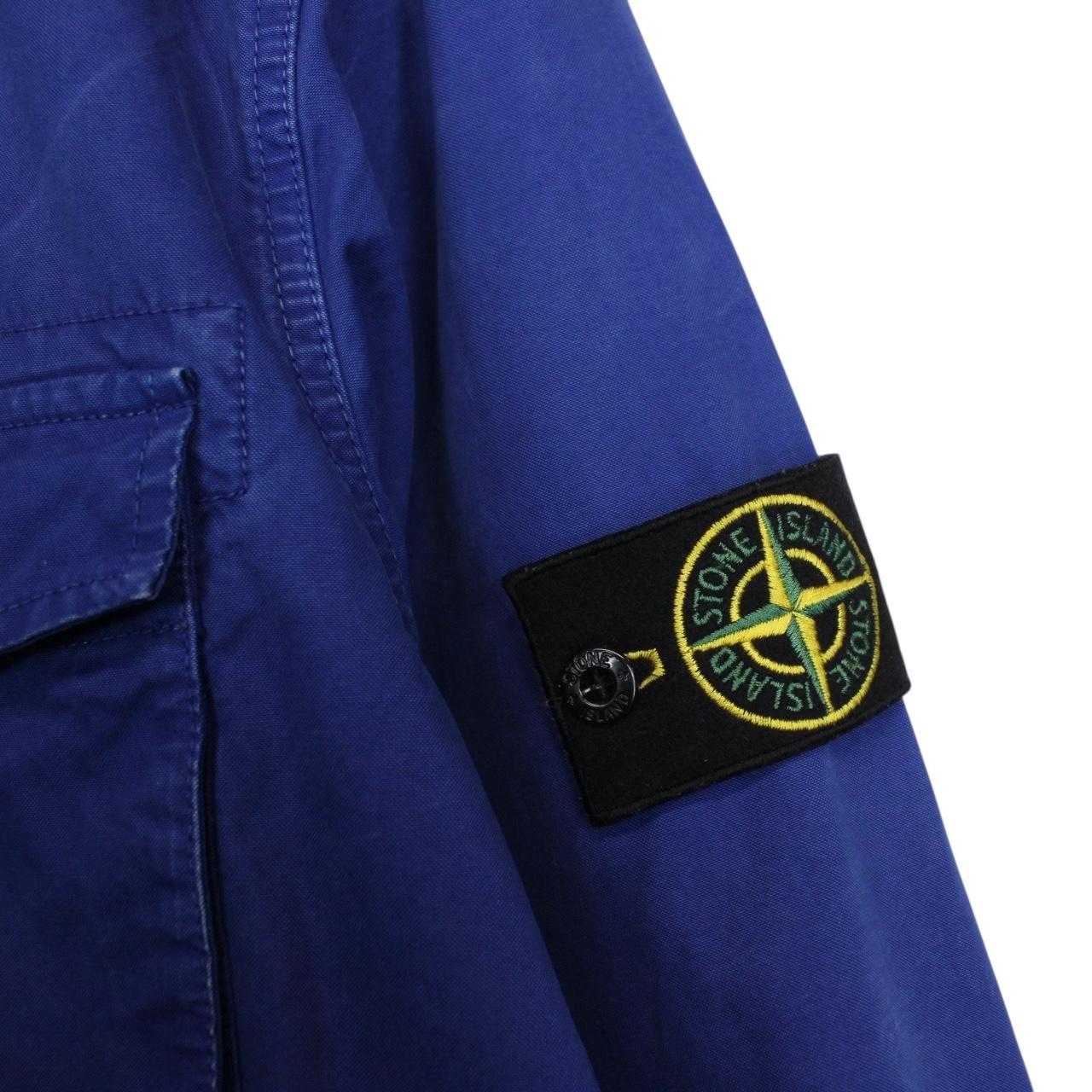 Stone Island AW 2015 Blue Full Zip Cotton Overshirt Jacket