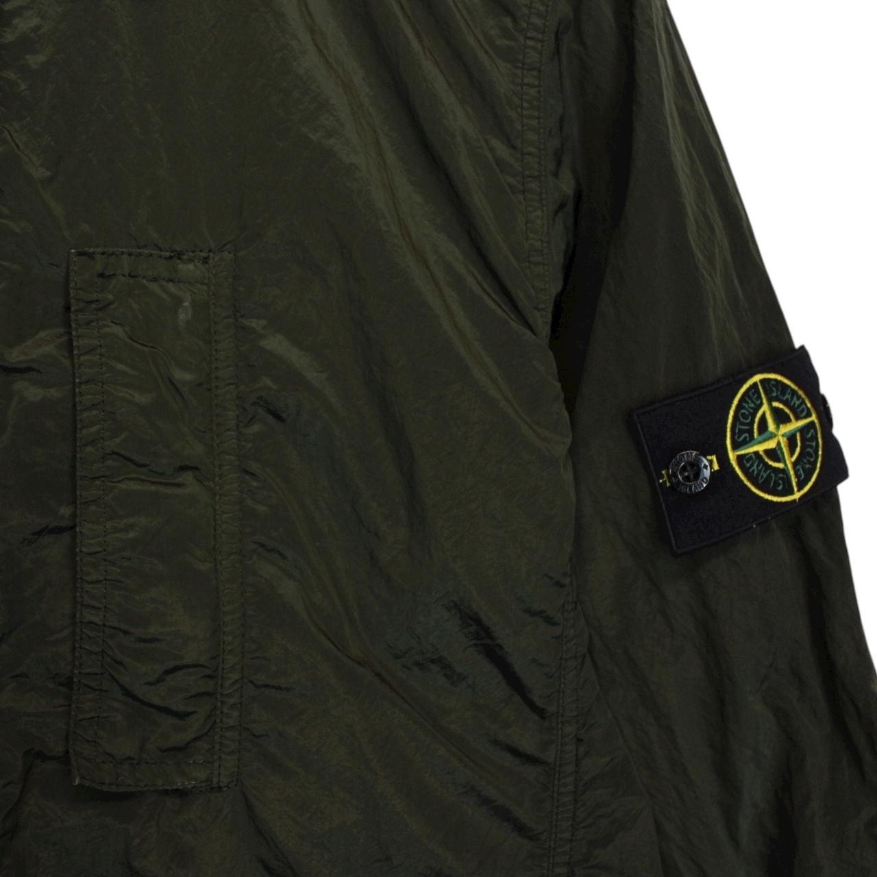 Stone Island SS 2018 Khaki Green Full Zip Nylon Metal Overshirt Jacket
